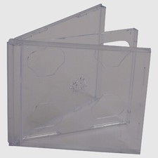 Image of 5 X Double CD Jewel Case Clear Tray- 10.4 mm Spine Plastic Cases for 2 Discs