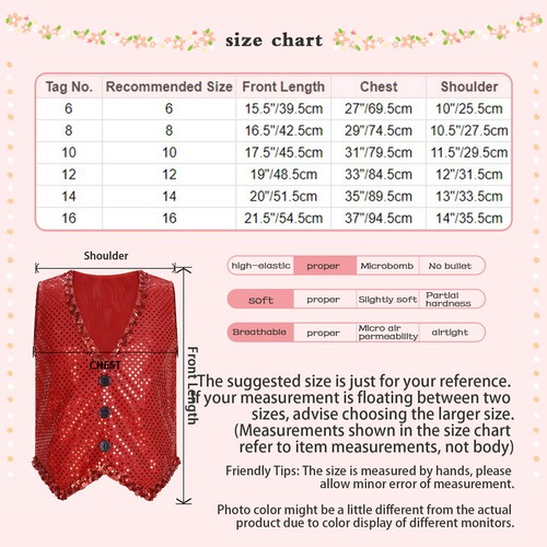 Kids Boys Girls 3Pcs/Sets Sequined Waistcoat Dress Up Vest Club Wear Jacket Hat - Picture 62 of 71