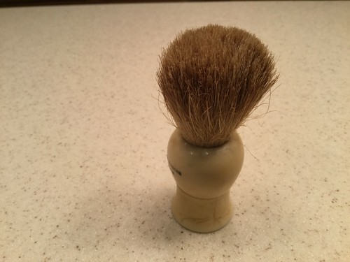 Vintage Men's Shaving Barber Brush Animal Hair Bristles Rubberset - Picture 2 of 9