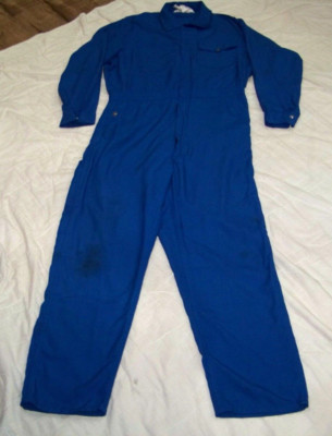 Vintage Munro's Blue Coveralls - DuPont NomexIII - 40T (See Measurements)