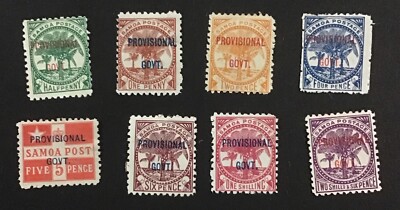 SAMOA 1899 F-VF MH Sc#31-38 1877 Provisional Government, (W47) | eBay