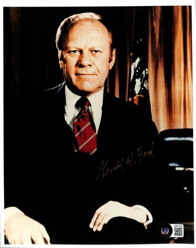 Ehemaliger Präsident Gerald R. Ford signiert 8x10 Farbfoto BECKETT