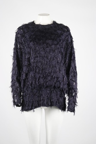 CHLOÉ FRINGED CREPE BLOUSE FR 40 UK 12 - Picture 2 of 4