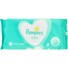 Image of Pampers Sensitive Fragrance-Free Baby Wipes 52s x 12 (624 Wipes)