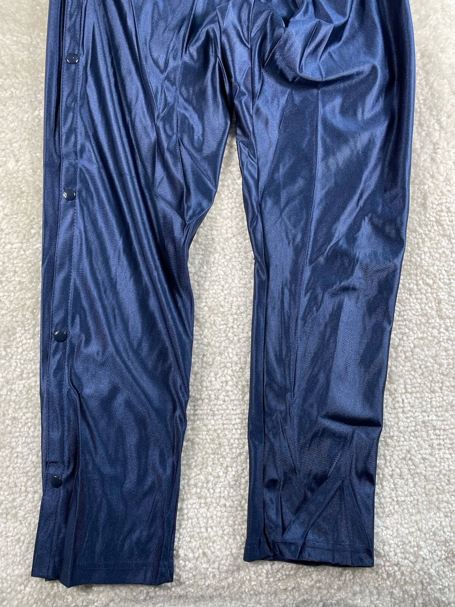 Don Alleson Tear Away Pants Mens Medium Blue Vintage USA Breakaway Satin