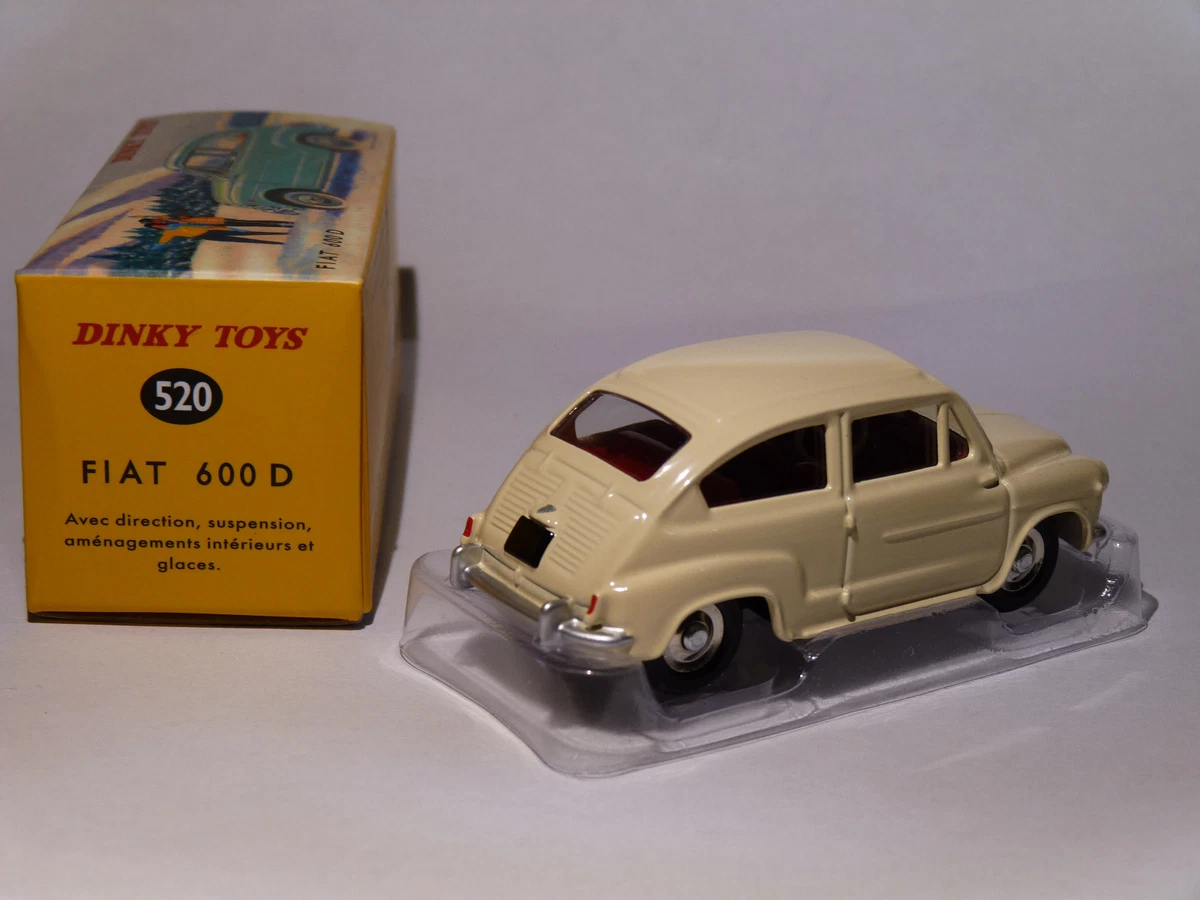 FIAT 600 D beige ref 520 au 1/43 de dinky toys atlas | eBay