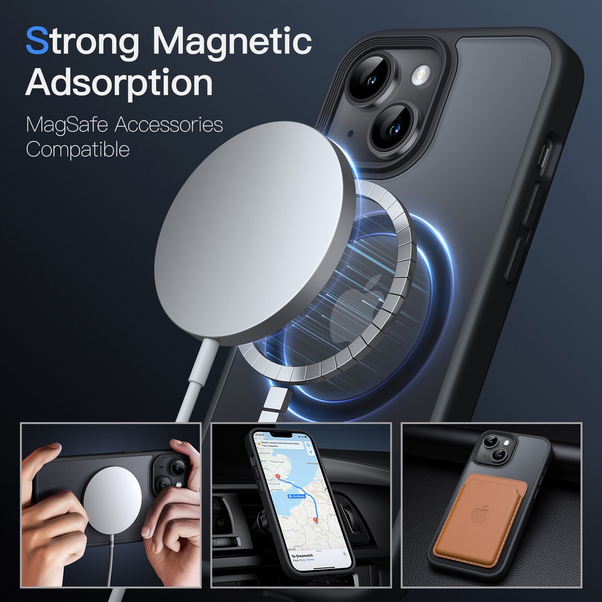 JETech Magnetic Case for iPhone 13 6.1-Inch Compatible with
