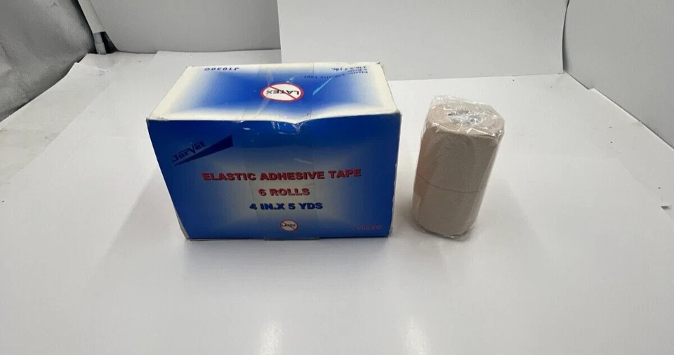 Box of 6 Rolls Jorvet J1030C Elastic Adhesive Bandage Tape, 4 in. x 5 yards - Image 2 of 4