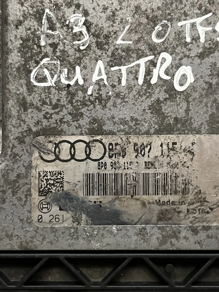 AUDI A3 8P 2008-2012 2.0 TFSI GASOLINA AUTO CCZ UNIDAD DE CONTROL MOTOR ECU 8P0907115 Foto 3 de 4