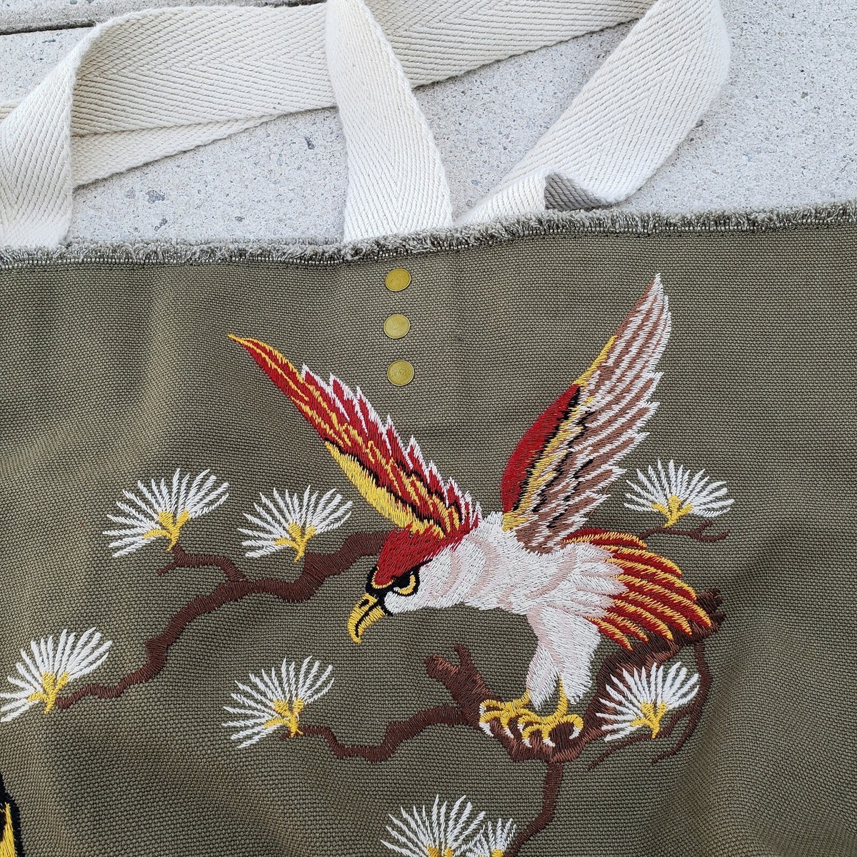 New Polo Ralph Lauren Army Souvenir Sukajan Tiger Eagle Carry All 