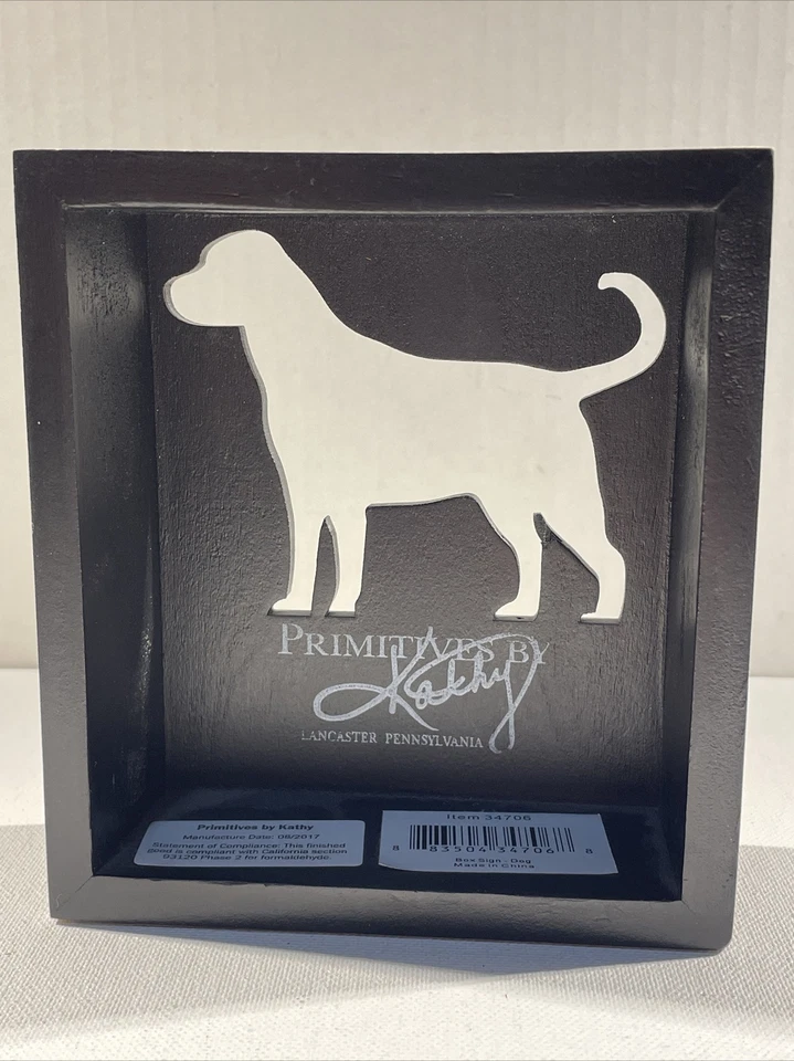 primitives by kathy Cut Out Box Sign - All You Need Is Love And A Dog Black - Image 4 of 4