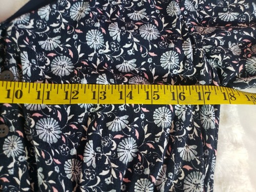 Womens Ann Taylor Loft Romper S Blue Floral V Neck Short Sleeves Shorts NWOT - Picture 12 of 16