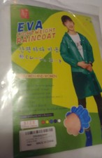 Eva Lightweight Rain Coat Kids Size 120 - 160 Cm White Vinyl 47 - 63 Inches