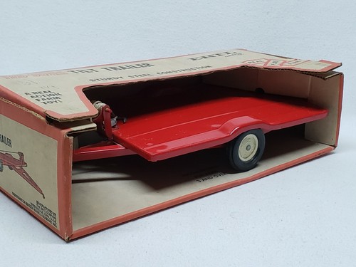 Vintage Tru Scale / Ertl Red Tilt Trailer In The Box 1/16 Scale - Picture 5 of 10