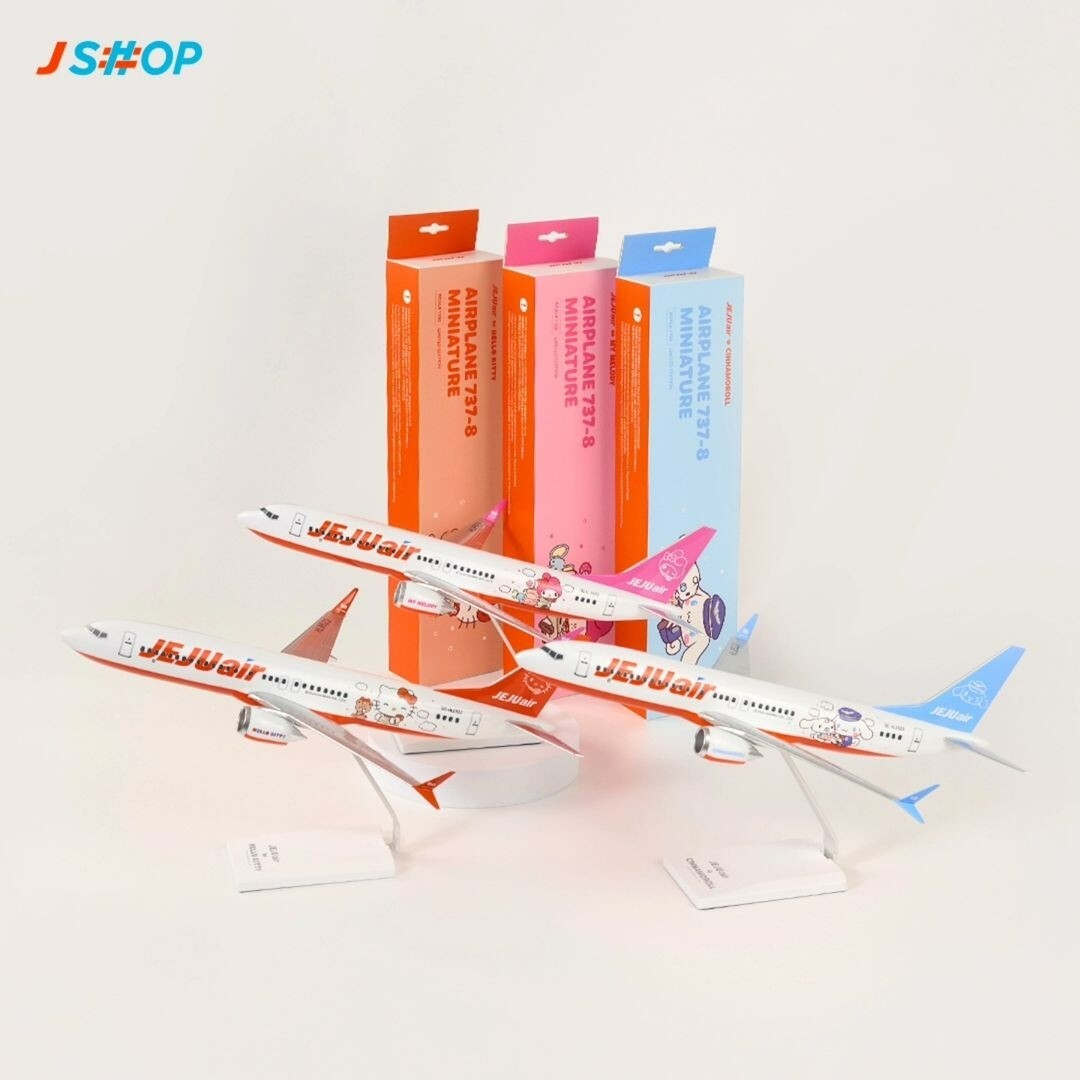 Jeju Air X Sanrio Kitty, My Melody, Cinnamoroll Airplane 1:100