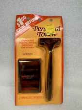 Vintage Schick Personal Touch Razor With 2 Twin Blade Cartridges New NOS!