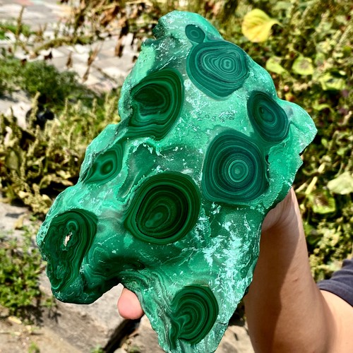 3LB Natural Glossy Malachite Eye Transparent Cluster Rough Mineral Sample - Picture 10 of 13