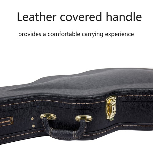 Crossrock Wood Case-Fits 12-Frets 000/OM Classical Nylon String Acoustic Guitars - 第 6/8 張圖片