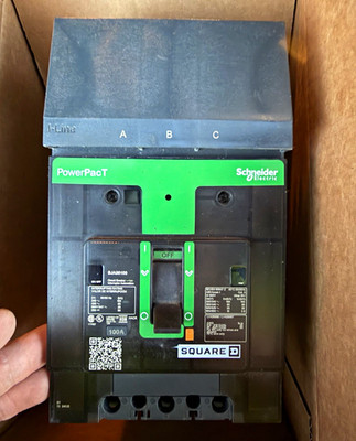 Square D PowerPacT BJA36100 3-Pole 100A AC 600V I-Line Trip Indicator