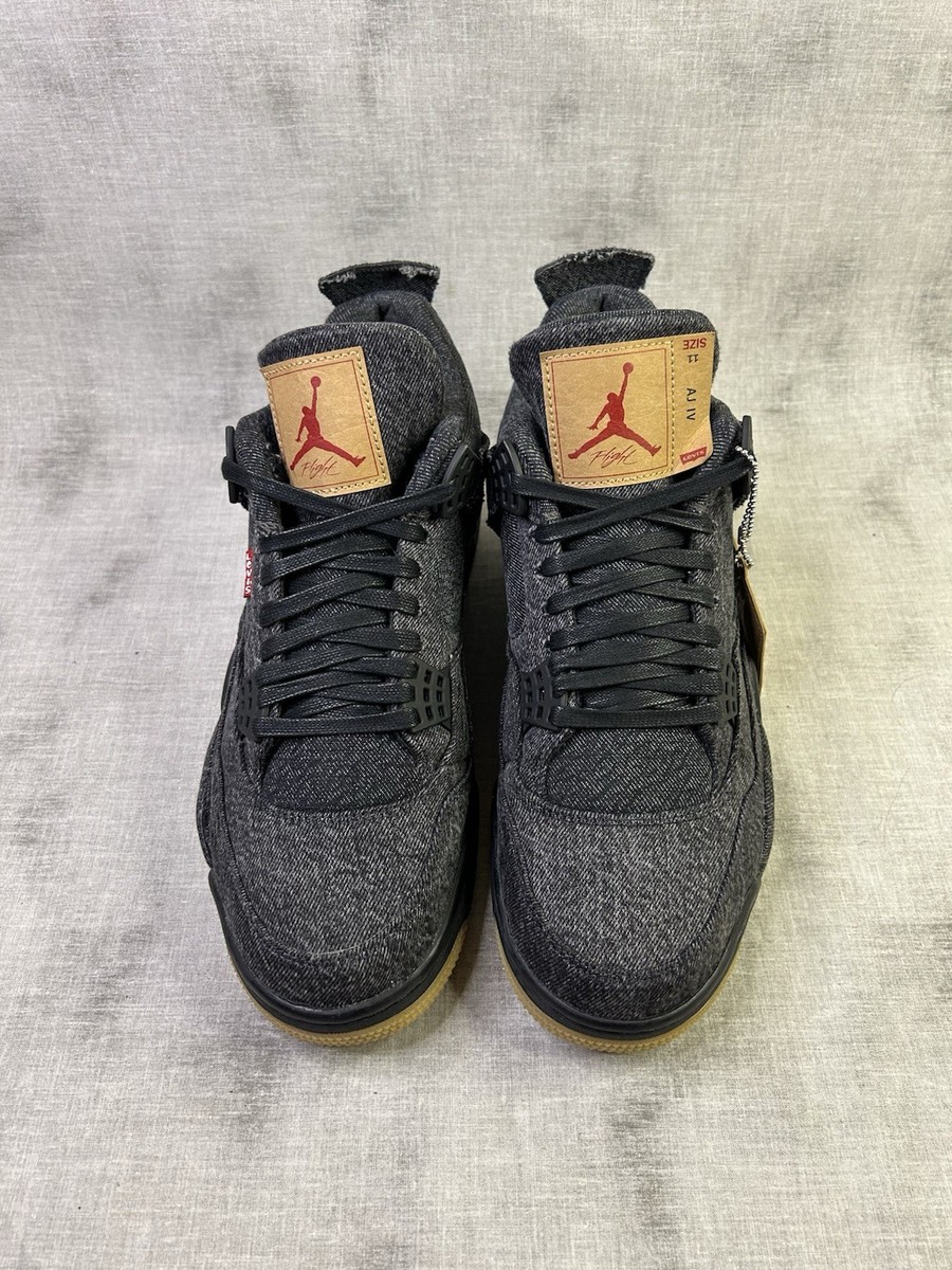 Nike × Levi's Air Jordan 4 \"Black D Jordan 4 Retro Levi's Black (Levi's Tag) Men's - AO2571-001 - US