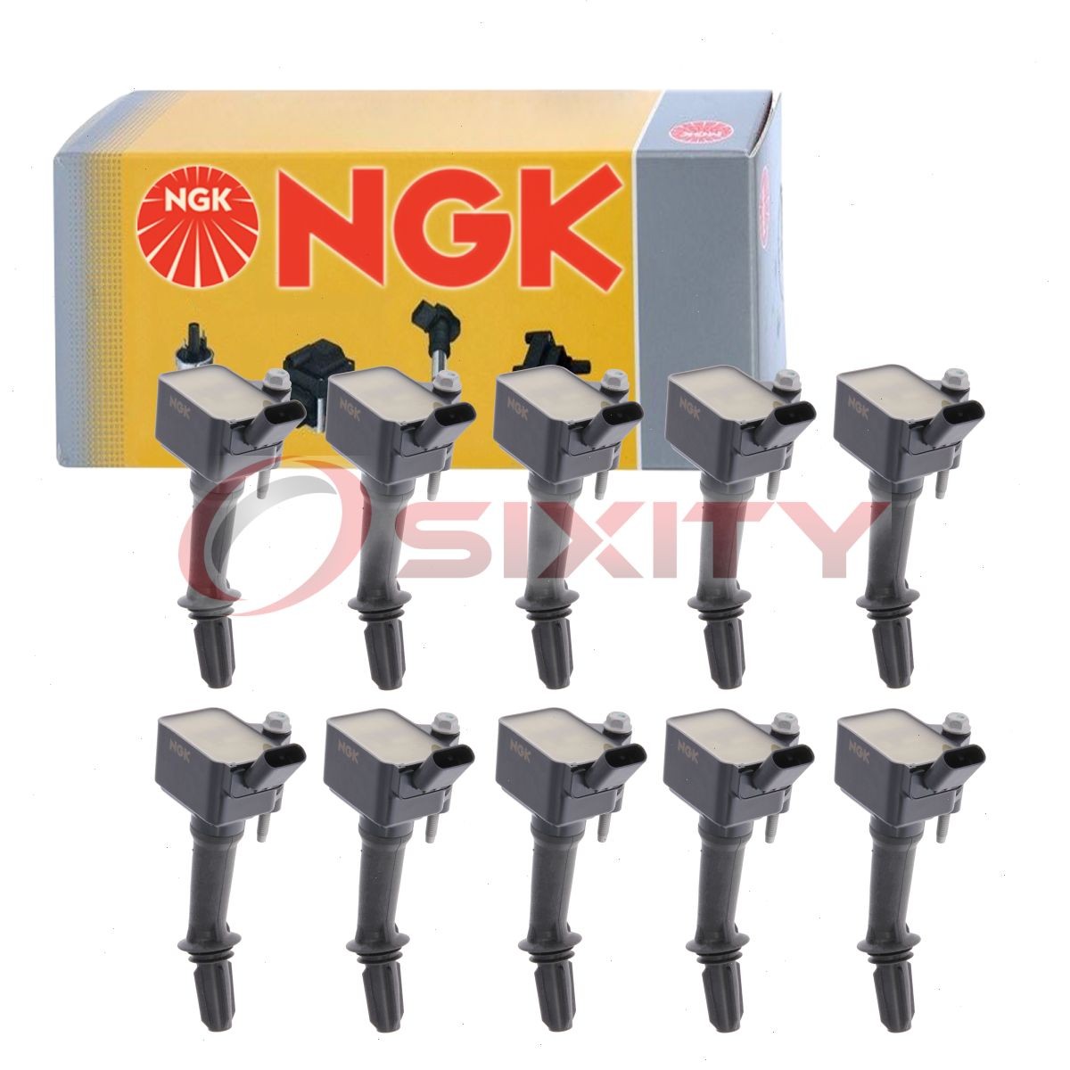 10 pc NGK 49099 U5331 Ignition Coils for UF802 UF-802 IC909 E1302 12670053 vu