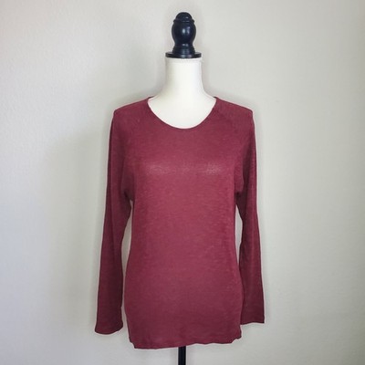 Bohme Burgundy Long Sleeve Top Small