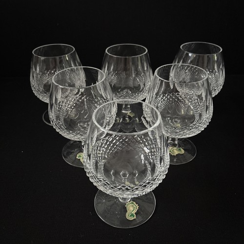 6er Set Vintage Waterford COLLEEN große Brandy Snifters 5 1/8" groß signiert