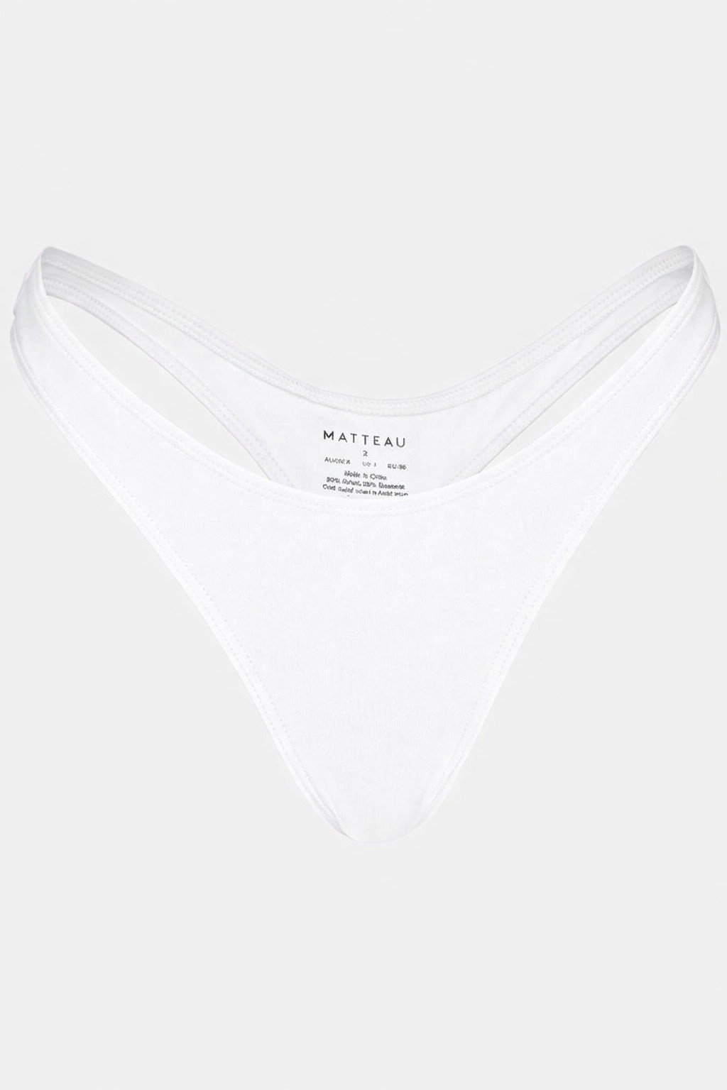 MATTEAU Women Nineties Bikini Bottom White Size UK 14