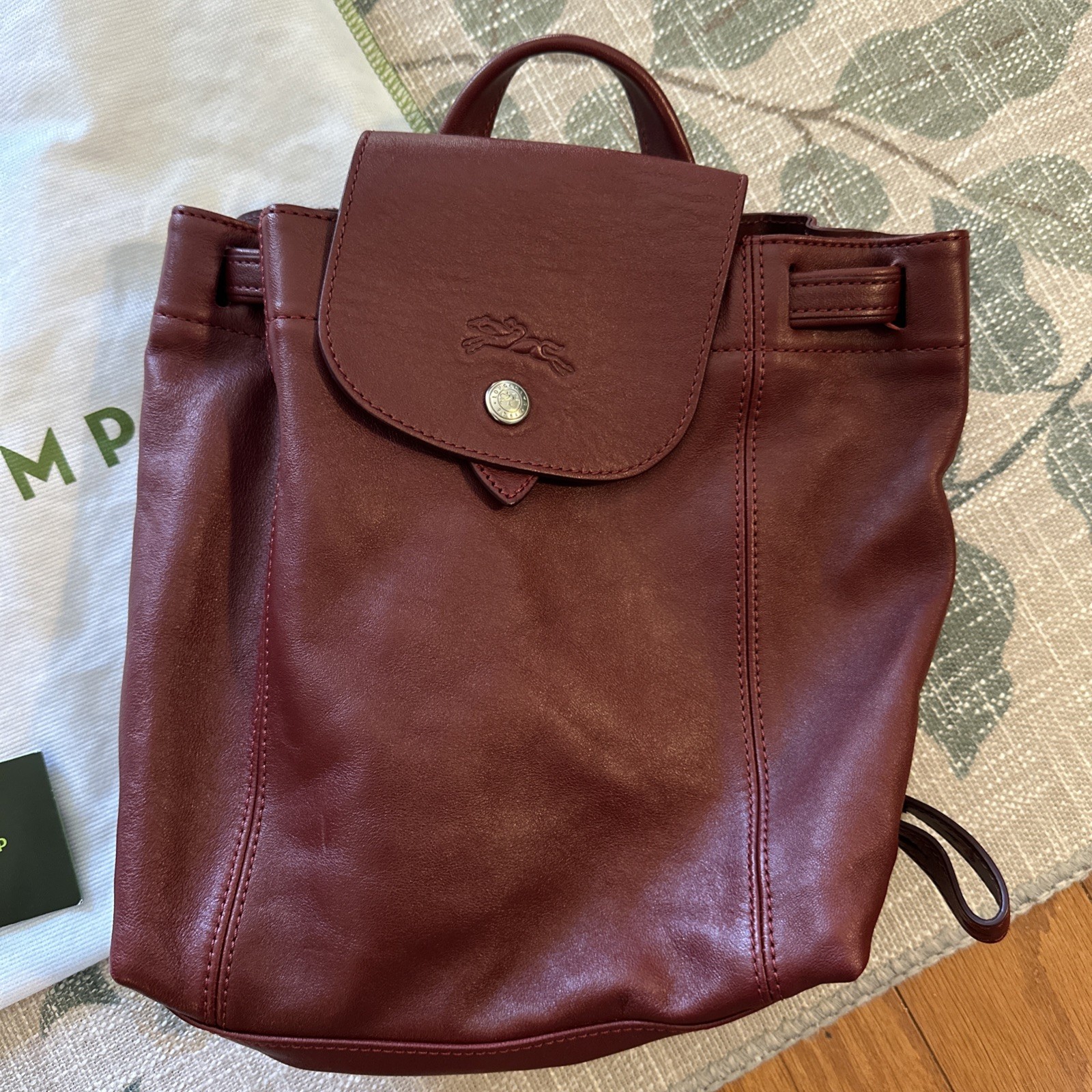 Authentic Longchamp Le Pliage Backpack Lambskin, … - image 2