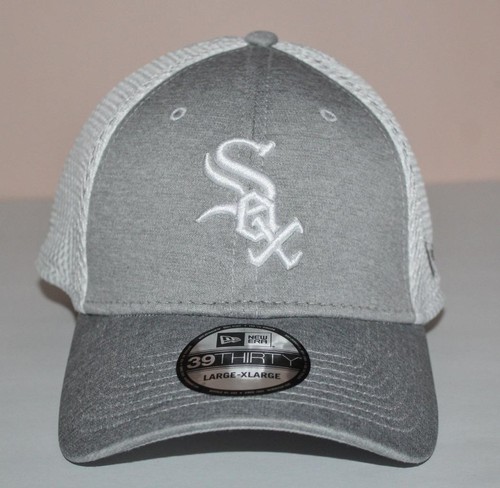 Cappello CHICAGO WHITE SOX berretto elasticizzato aderente New Era 39Thirty GRIGIO BIANCO L/XL *V4 - Foto 2 di 8