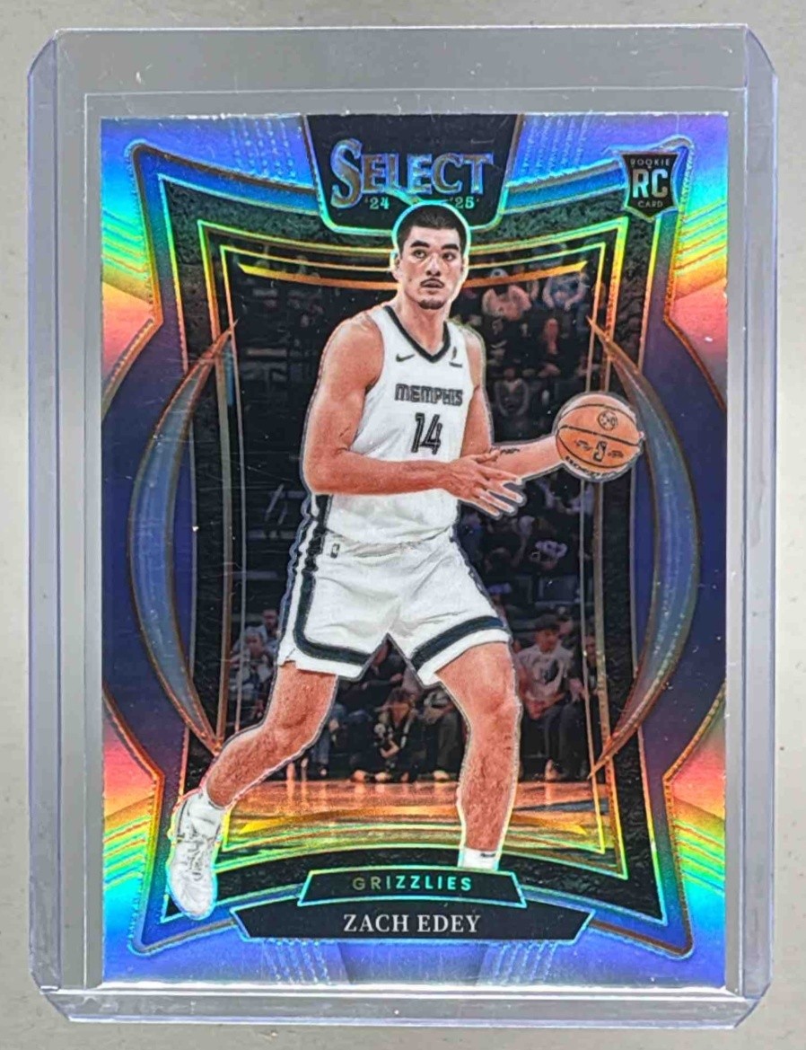 Zach Edey 2024 Panini Select #98 Silver Prizm Concourse Rookie RC