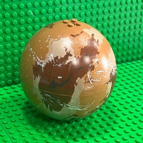 Lego Star Wars Cylinder Hemisphere Tatooine (98107pb02) Dark Red Dark Tan Planet