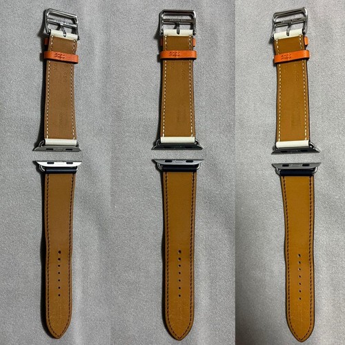 Indigo Cre Orange Apple Hermes Apple HERMES Belt 42mm / 44mm / 45mm / 46mm - 第 12/13 張圖片