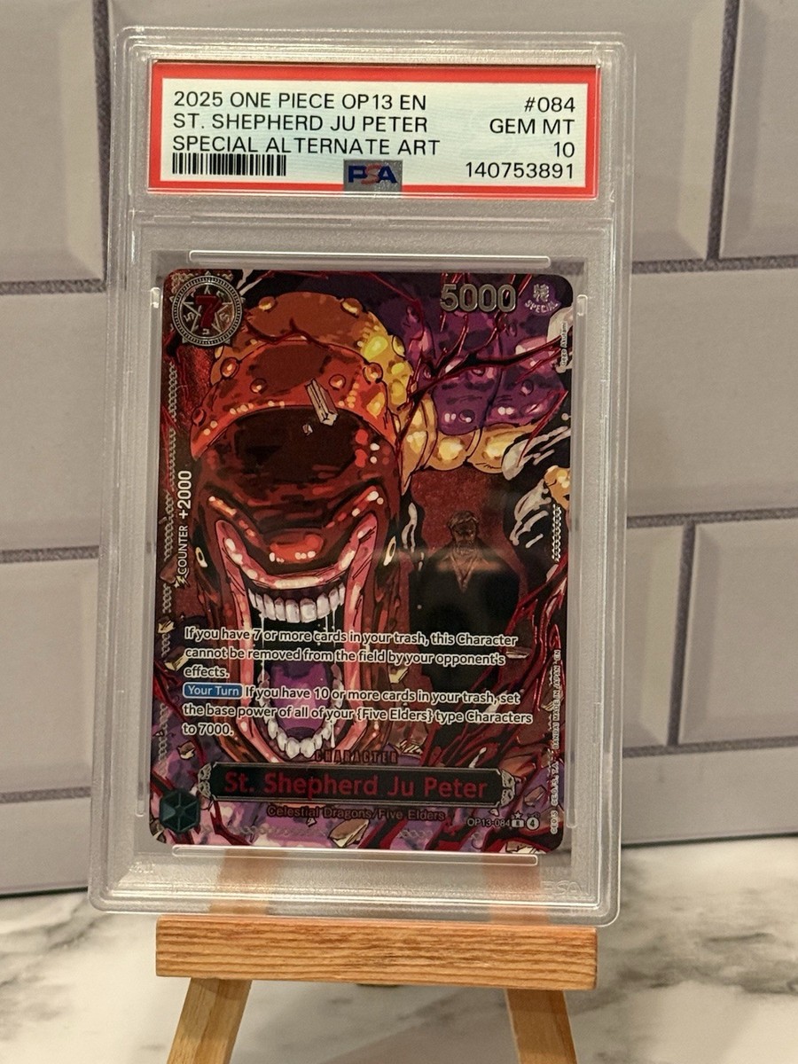 One Piece English OP-13 Red Parallel God Demon Pack Sequential PSA