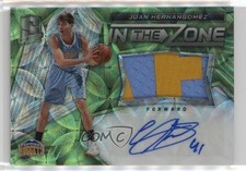 2016 Spectra In the Zone Memorabilia Neon Green 13/25 Juan Hernangomez Auto 00ev