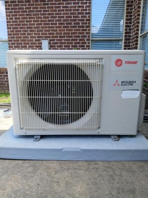 Mitsubishi Trane Mini Split Outdoor Condenser Unit 9,000 BTU R410A + Pad LineSet
