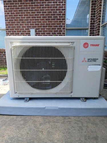 Mitsubishi Trane Mini Split Outdoor Condenser Unit 9,000 BTU R410A + Pad LineSet