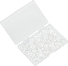 100 Pcs Clear Buttons for Sewing and Crafts 12.5mm(1/2 inch) Sewing Buttons Two