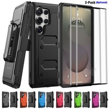 For Samsung Galaxy S23 S22 S21 S20 Plus Ultra 5G Shockproof Belt Clip Case Cover