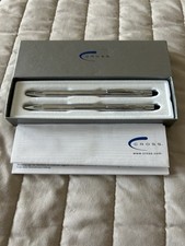 Cross Chrome Pen  Pencil Set  Classic Century Model  Blue Ink