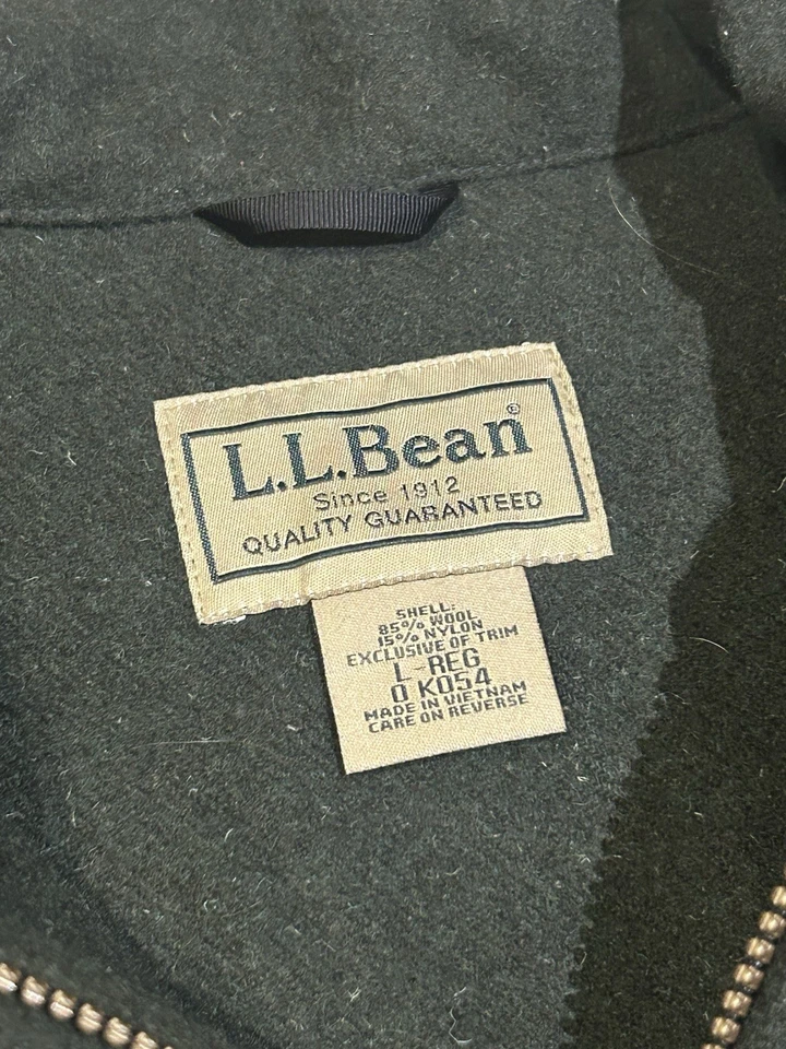 Chaqueta de Colección L.L Bean Wool Mackinaw Cremallera Talla Grande Foto 3 de 4