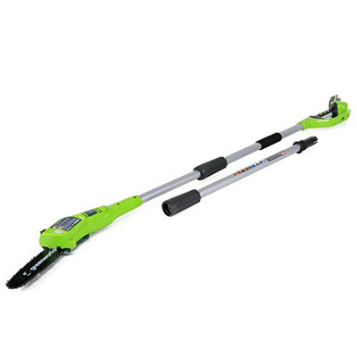 Greenworks G24PS20 Akku-Hochentaster mit großer Reichweite (ideal zum Beschneiden und Trimmen