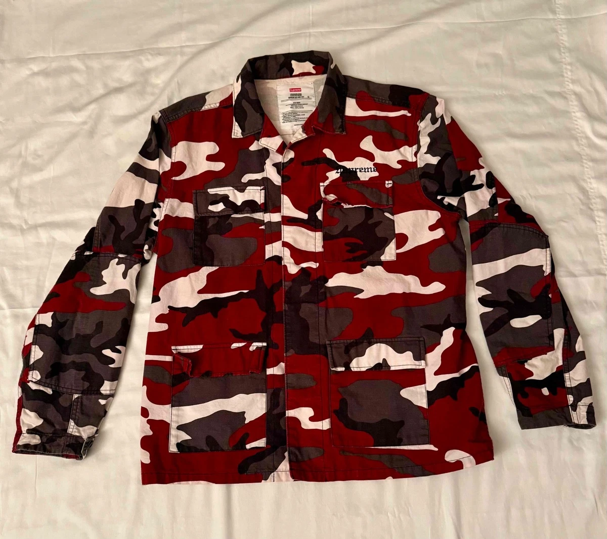 Supreme Cotton Camouflage Casual Button-Down Shirts for Men for