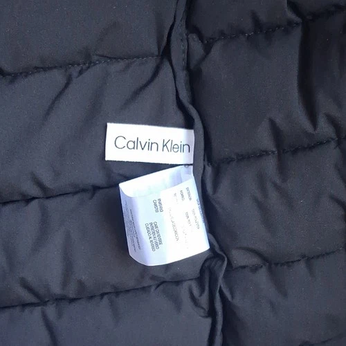Calvin Klein Men's Black Quilted Puffer Vest Full Zip Stand Collar Size L image 3