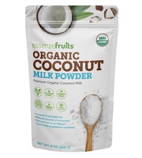 Pure Organic Coconut Milk Powder - 8 oz - 226g No Sugar Added, Maltodextrin Free