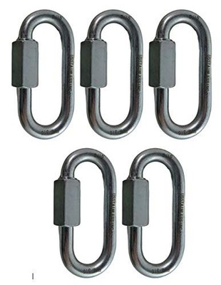 5 PCS Zinc Plated Quick Link, 5/16 Inch 8mm Galvanized Safety Chain Link