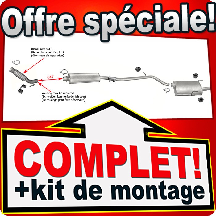 Silencieux Peugeot 406 2.0 HDi 110ch atténuateur de bruit pour break 1998-2000