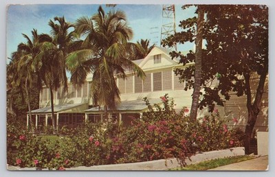 Key West Little White House Postcard President Truman's Retreat Vintage