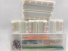 4 Half-size Breadboards and a selection of jumper wires. FREE SHIPPING