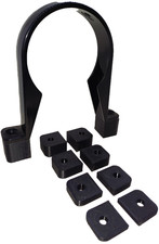 Aquaflow Round Down Pipe Clip spacers - Black or White - 10pk Bracket Extenders